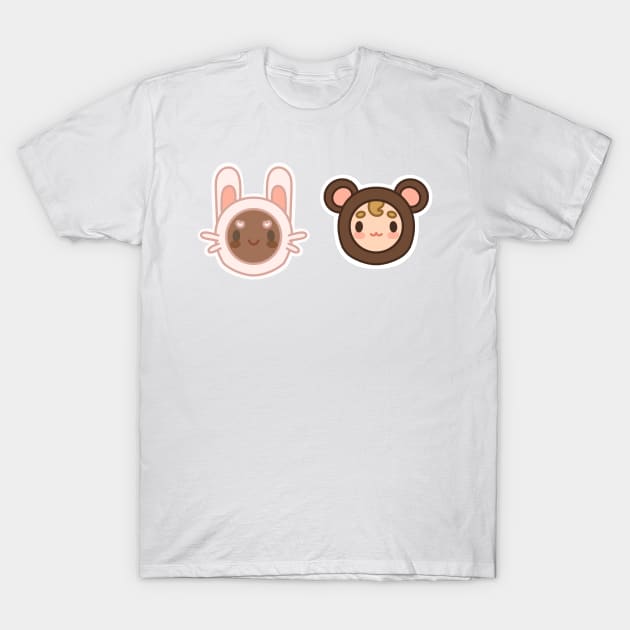 Bear and bunny T-Shirt by kasumiblu